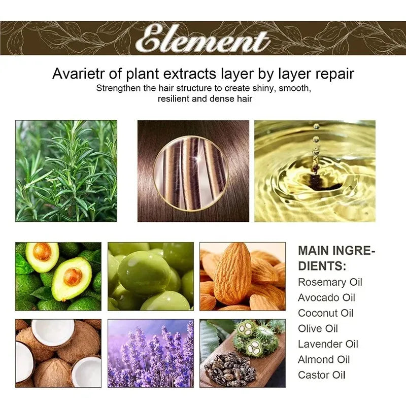Plant Extract Rosemary Dense Hair Oil