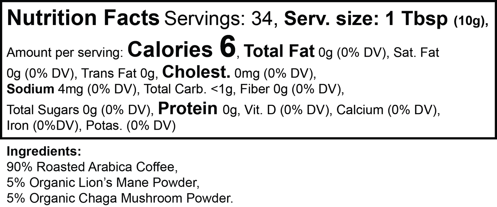 Vitality Mushroom Coffee (Medium Roast)