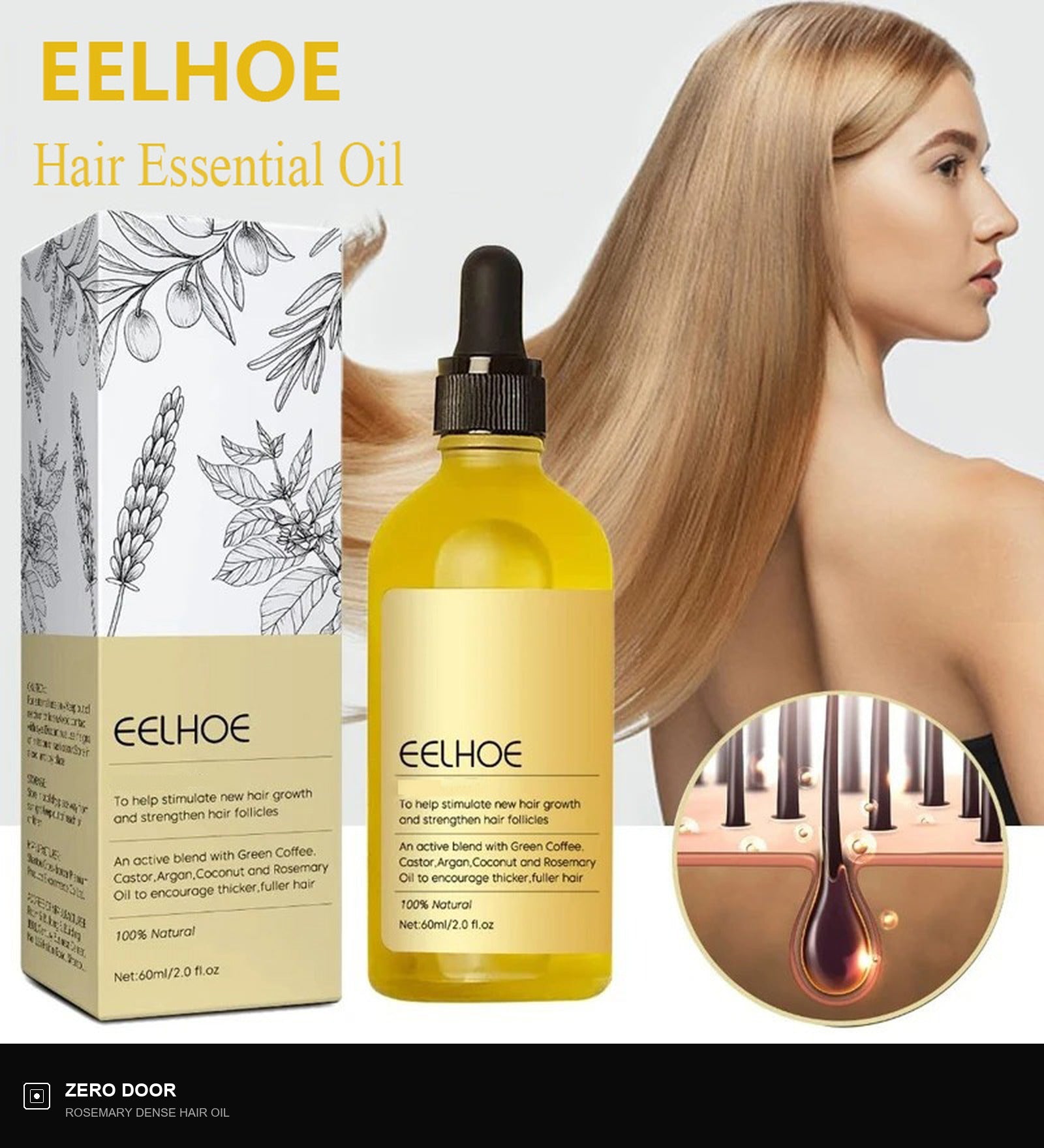 Plant Extract Rosemary Dense Hair Oil