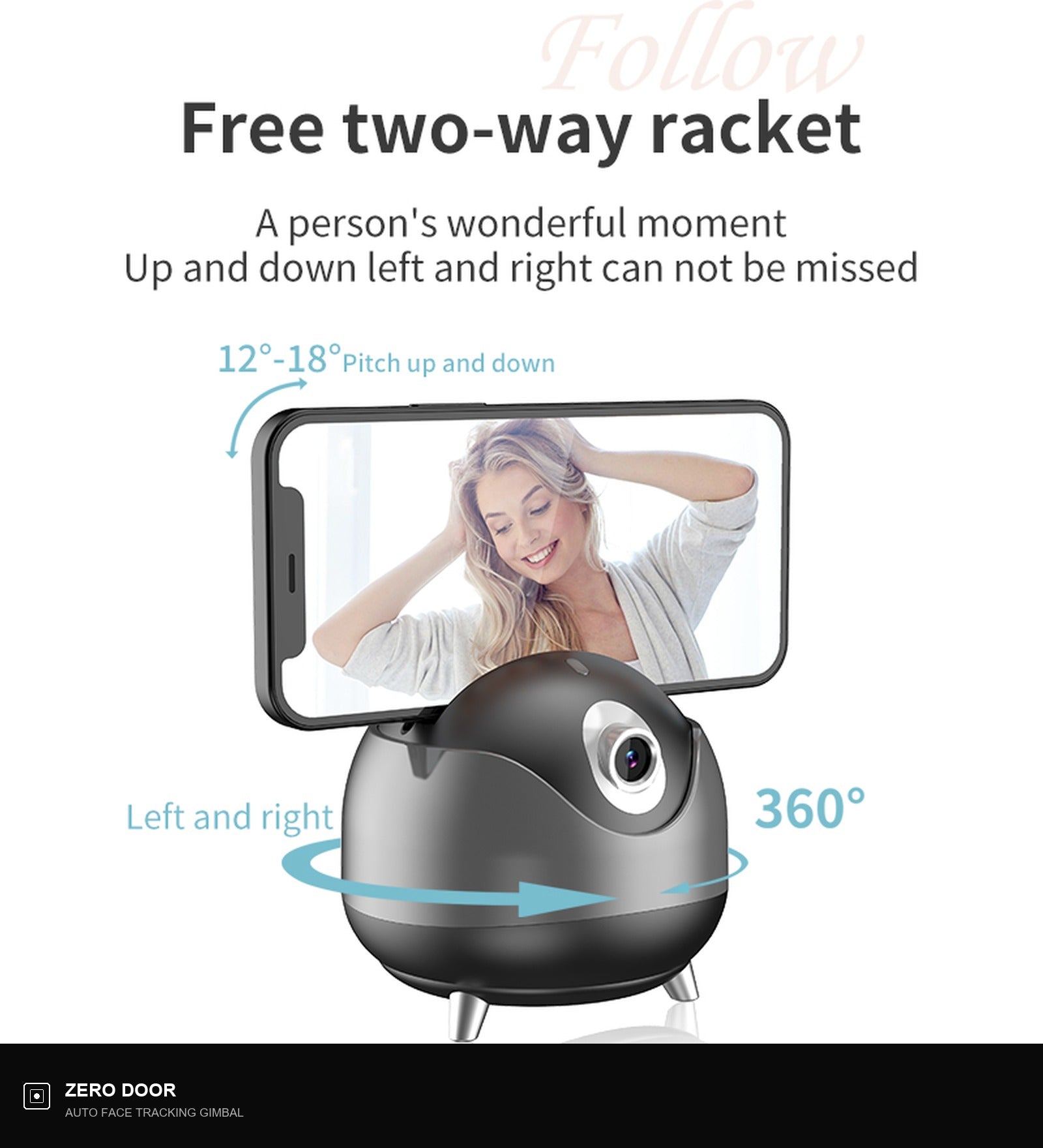 Auto Face Tracking Gesture Gimbal Stabilizer Phone