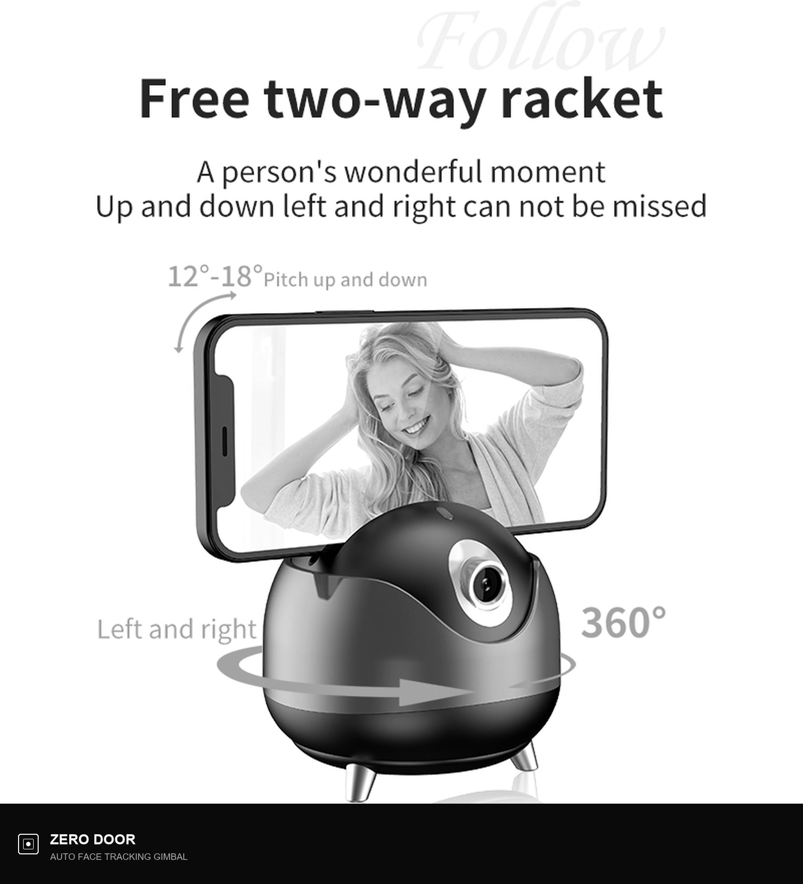 Auto Face Tracking Gesture Gimbal Stabilizer Phone