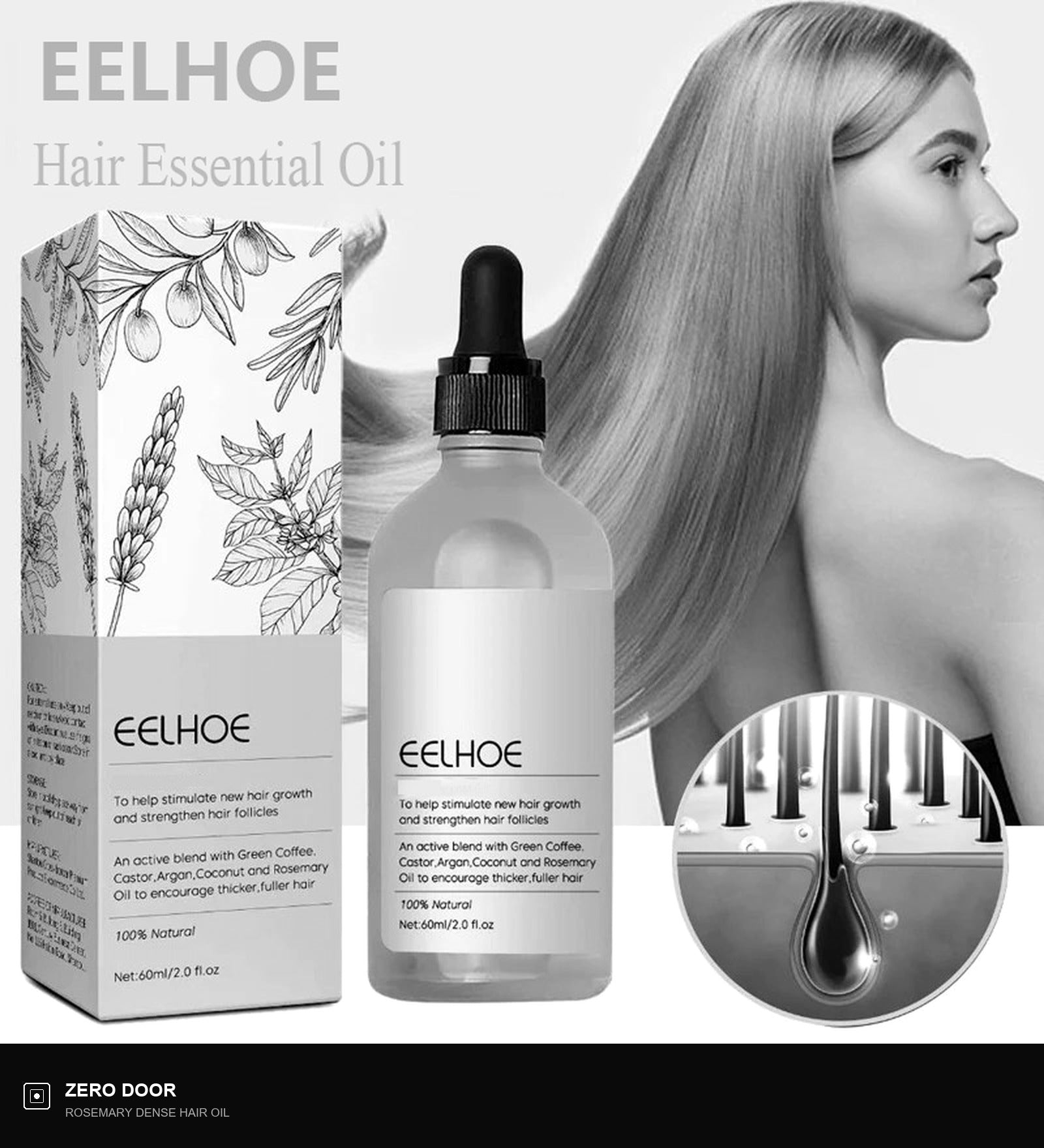 Plant Extract Rosemary Dense Hair Oil